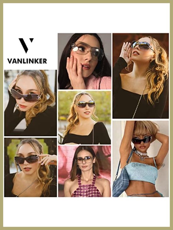 Oversized Y2K Wrap Around Sunglasses Party Driving UV400 main image 5